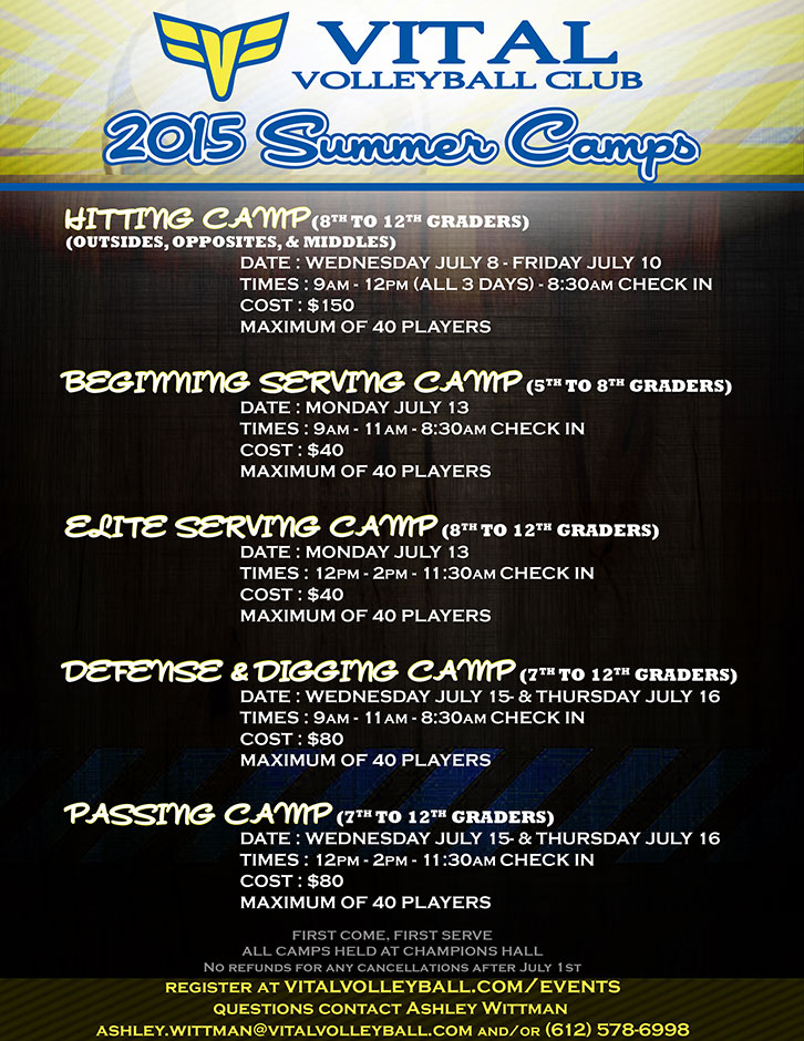 2015 VVC Summer Programs flyer