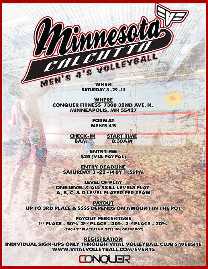 Minnesota Calcutta Men's 4's Volleyball